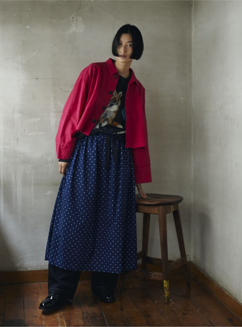 nest Robe UpcycleLino jumper skirt - ロングスカート