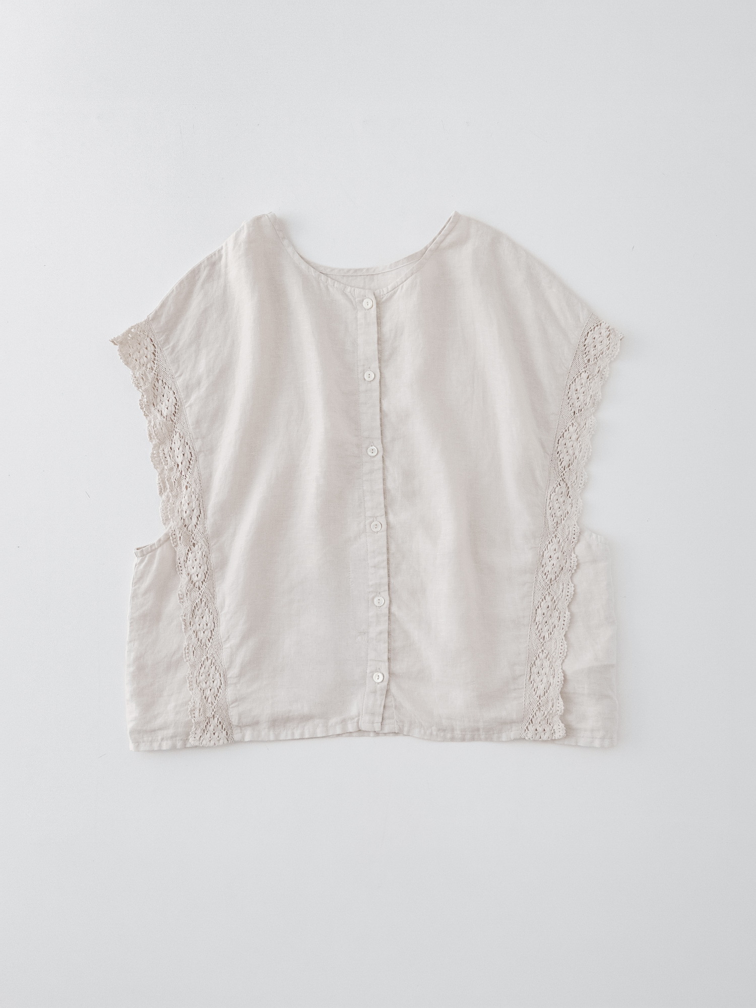 Linen Lace Two-way Vest