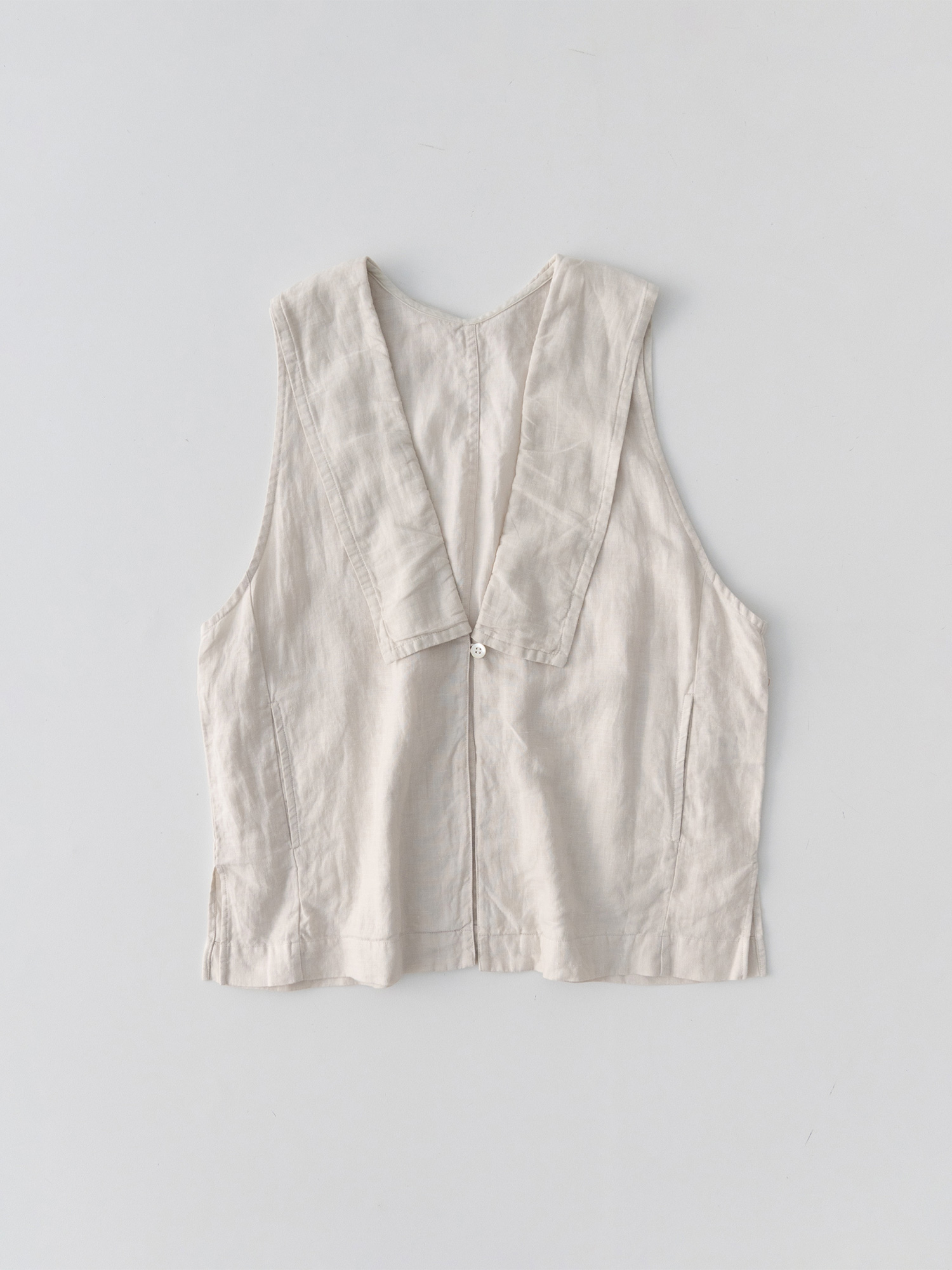 Linen Sailor-Collared Vest