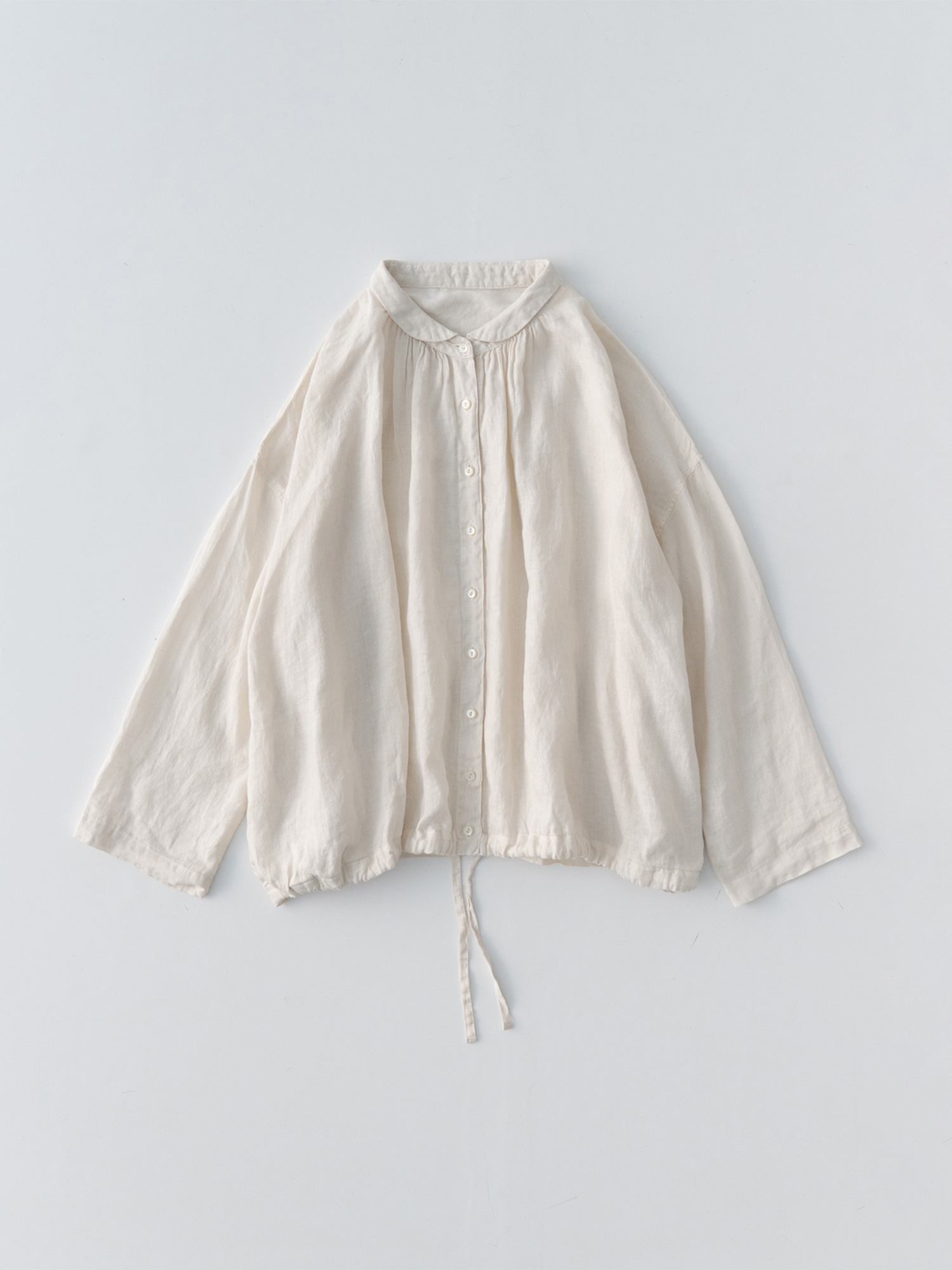 Linen Balloon Cardigan Blouse