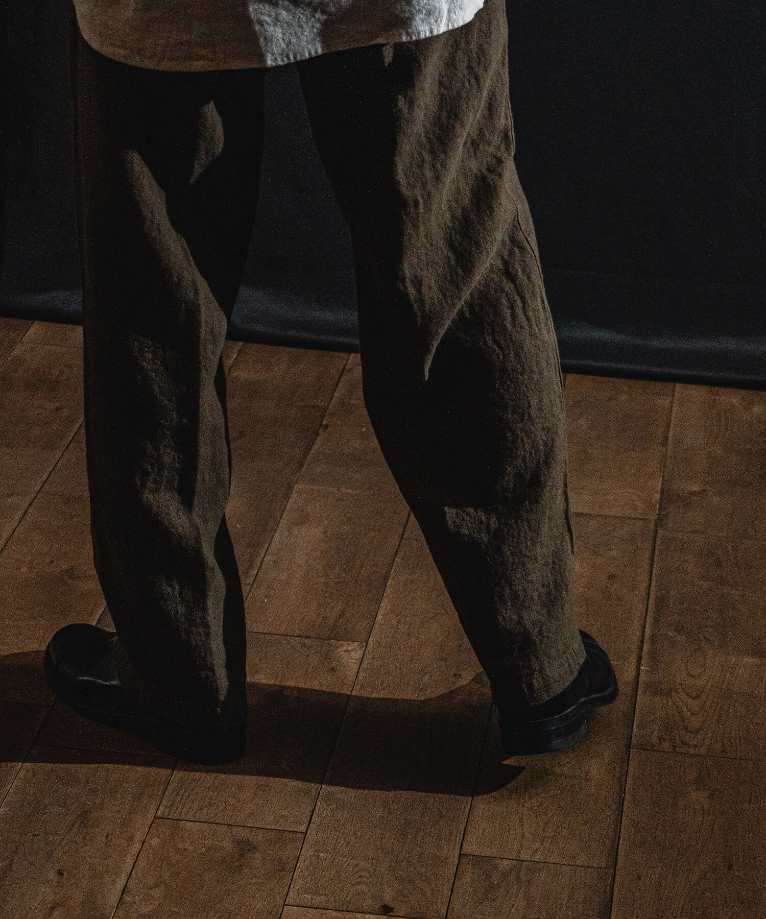 起毛リネンシャツの着用画像