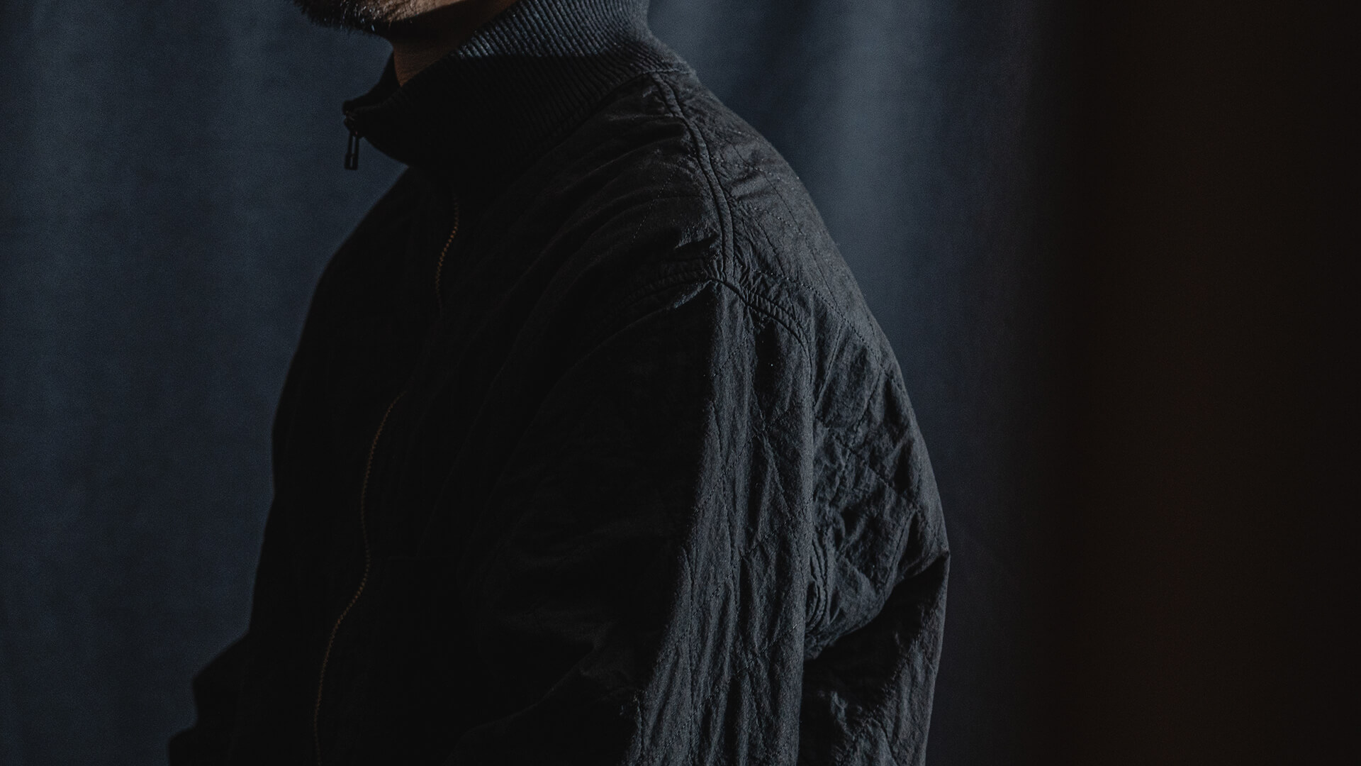 キルティングジャケットの着用画像