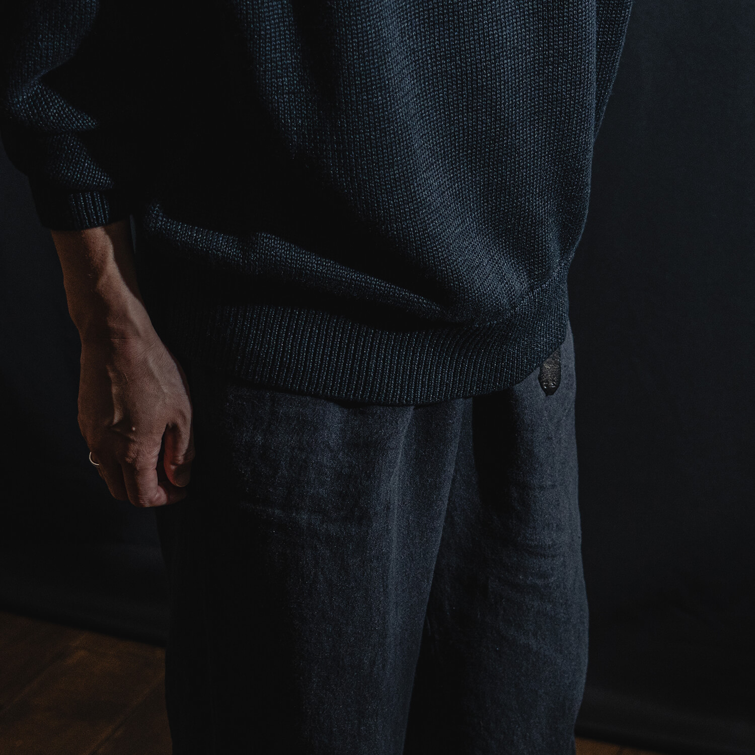 起毛リネンジャケットの着用画像