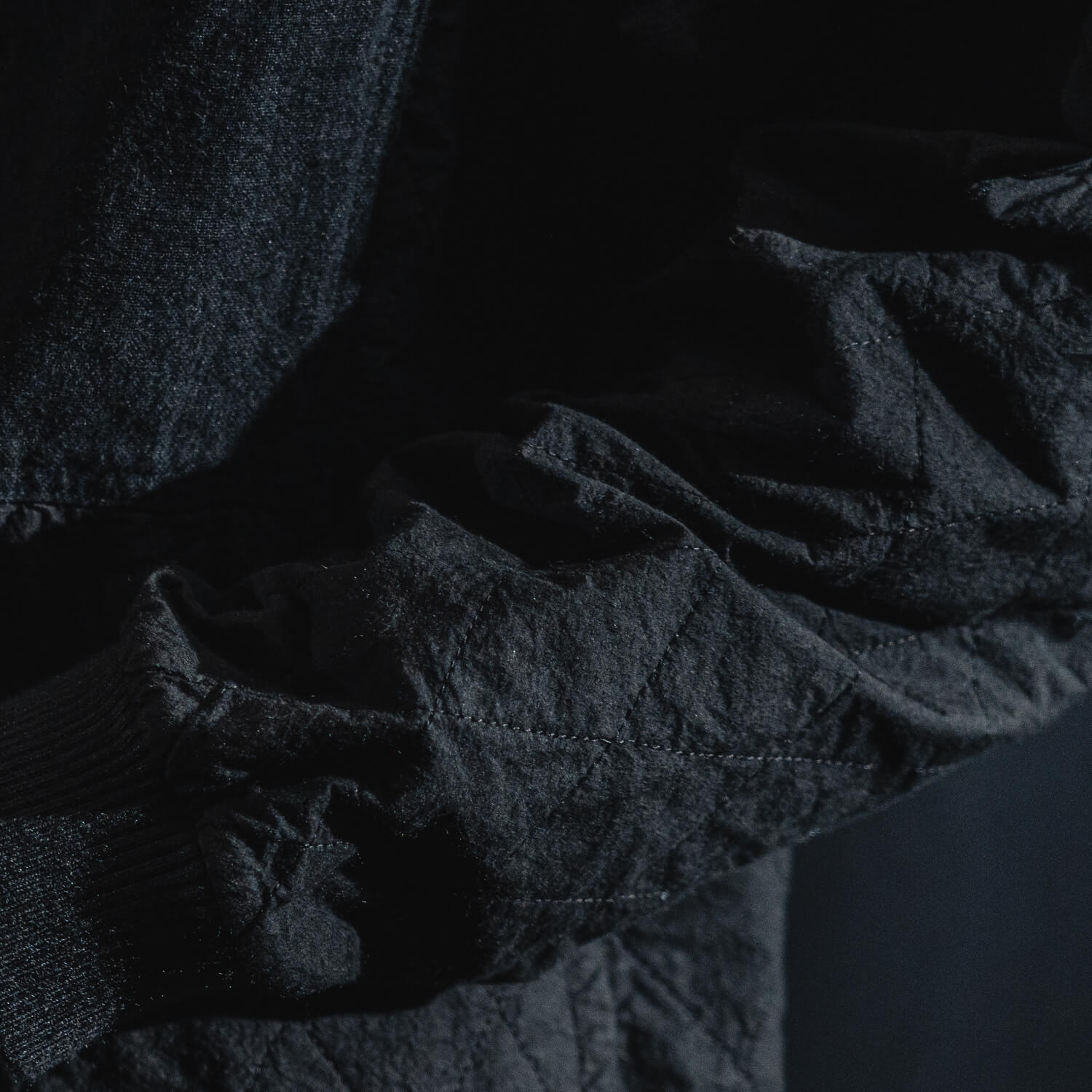 キルティングジャケットの着用画像