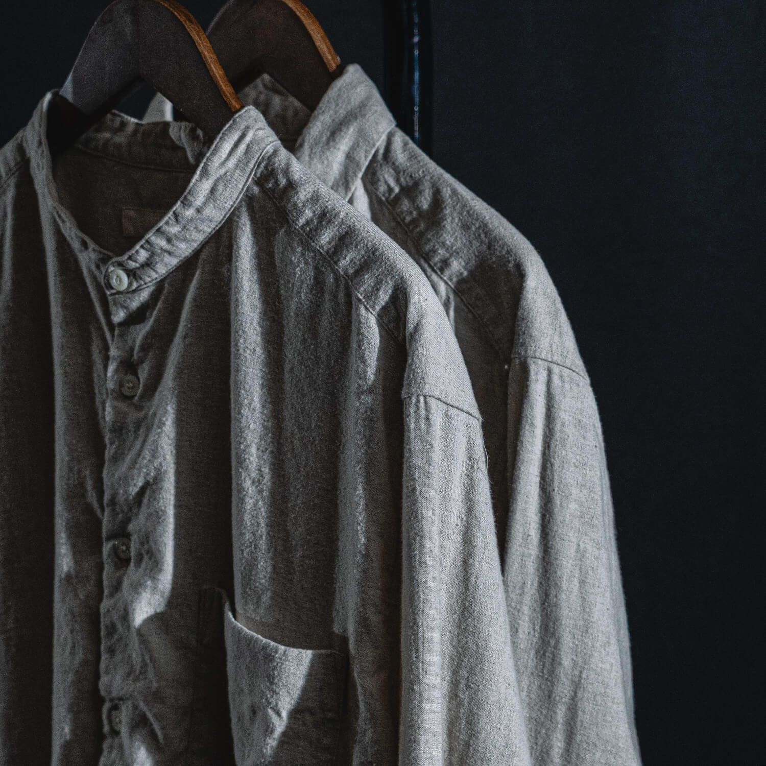 起毛リネンシャツ