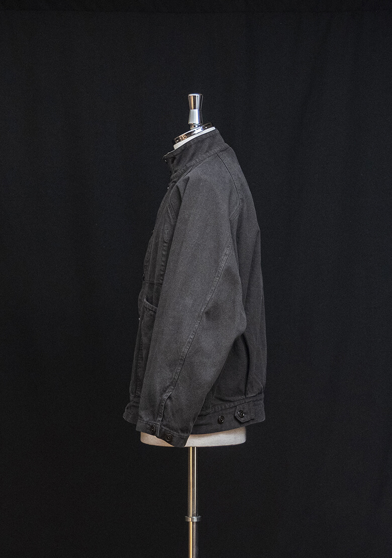 Cotton Linen Gabardine Zip Tops