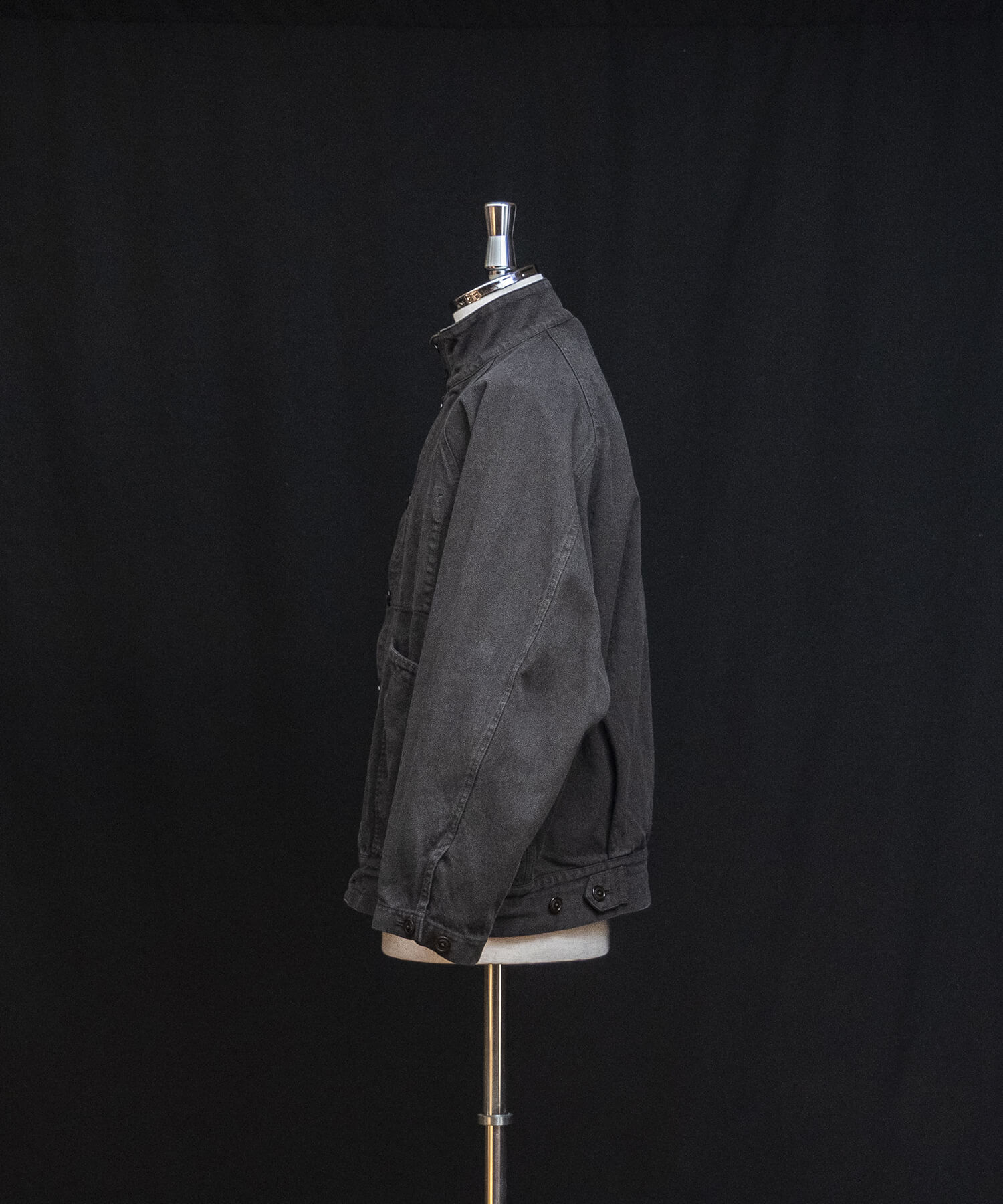 Cotton Linen Gabardine Zip Tops