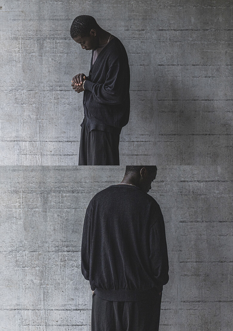 カーディガンの着用画像