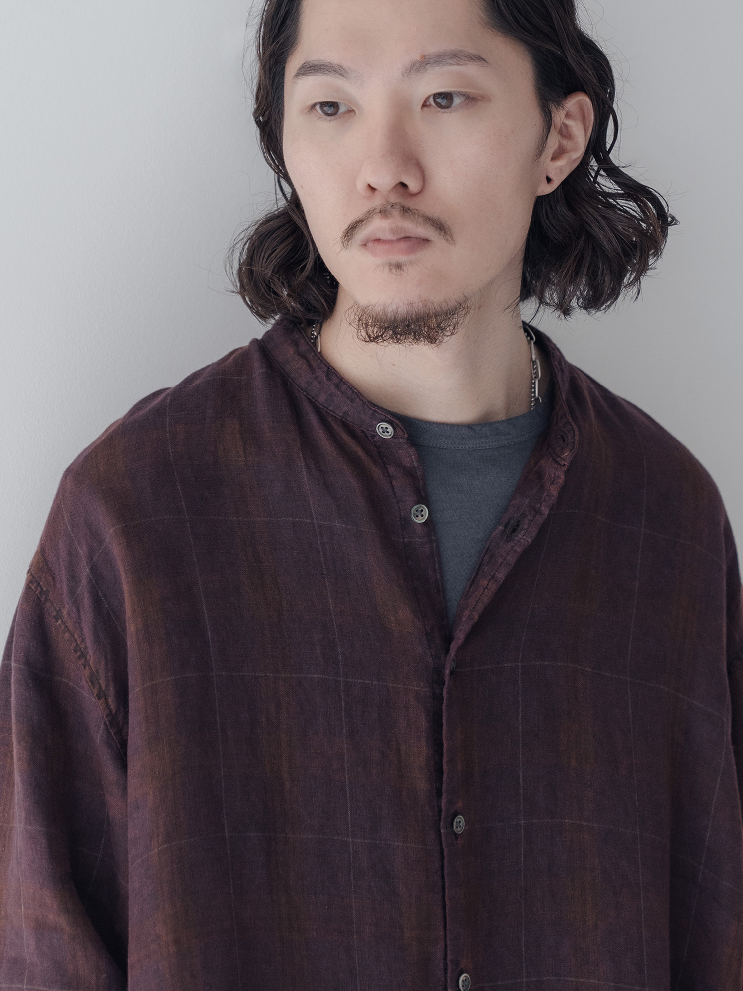 ピグメントバイオ七分袖シャツの着用画像