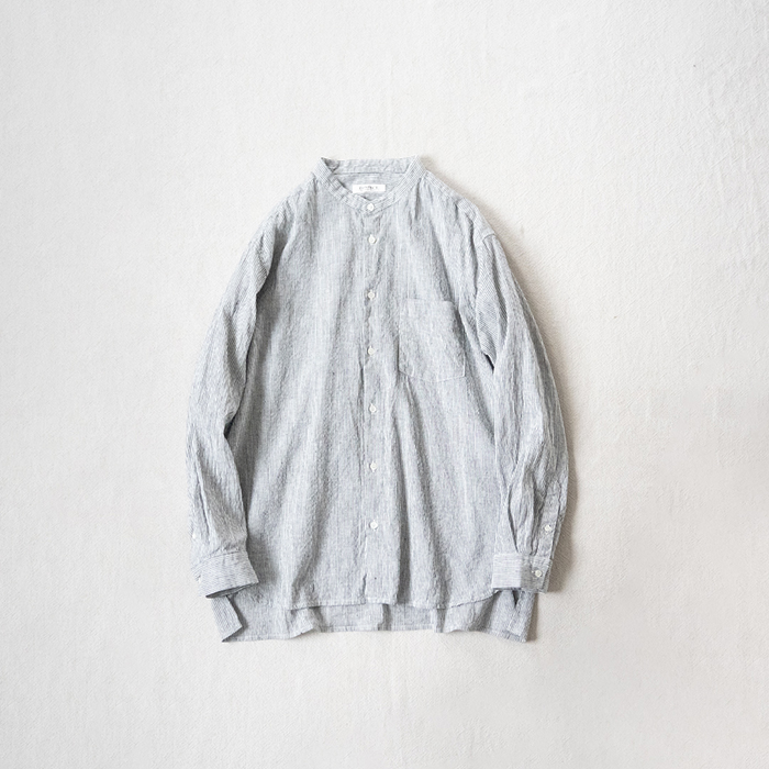 band collar shirt